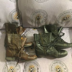 2 Pairs Steve Madden Troopa Combat Boots